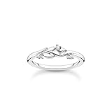 Thomas Sabo anillo hojas con piedras plata de ley 925 TR2376-051-14-48