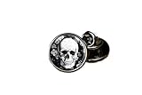 Death Devil Pin de solapa de cráneo, Pin de solapa de cabeza de cráneo, tachuela de corbata de cráneo, accesorios de calavera, Metal