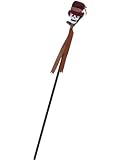 Smiffys Bastón vudú, Negro, con calavera, 112 cm/44in