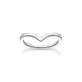 THOMAS SABO Anillo de mujer en forma de V plata TR2393-001-21, 52, Plata de ley, Sin piedras preciosas