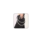 JOOTUEPO Cadena para pantalones, estilo punk con mosquetón, accesorios góticos para mujer, cadena de metal para vaqueros y llavero para pantalones para hombres y mujeres
