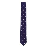 TOYANDONA Corbata de Seda de Halloween Vintage Larga Calavera Correa para El Cuello Corbata Corbata Accesorio de Vestuario para Fiesta Festival 6Cm (Azul Oscuro)