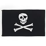AZ FLAG Bandera Pirata Cabeza DE Muerte 90x60cm - Bandera con Calavera 60 x 90 cm poliéster Ligero
