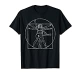 Cool Vitruvian Man Da Vinci perfecto rockero con guitarra Camiseta