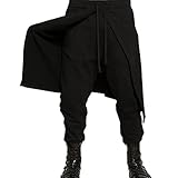 SARGE Ropa de Calle 2022 para Hombre, Estilo gótico Punk, Pantalones Harem, Ropa Negra de Hip-Hop, Pantalones Holgados con cordón, Pantalones Holgados con Entrepierna de Baile