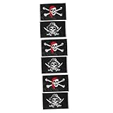 SUPVOX 3 Series 3 Juegos De Banderas De Calavera Pirata Decoración Temática Bandera Pirata Calaveras Aterradoras Esqueleto Bandera De Halloween Para Exteriores Bandera 2 piezas x 3