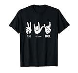 Peace, Love, Rock - Camiseta Rock Camiseta