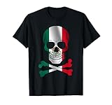 Bandera de calavera de México con diseño de calavera Camiseta