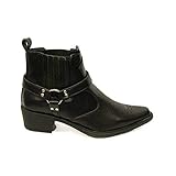 Botas de hombre tipo western US Brass Eastwood, color Negro, talla 44.5 EU