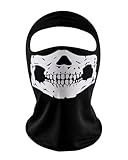 MQLSAERI 1 Pieza Ghost Mask Pasamontañas Balaclava 3D Calavera Máscaras de Terror Máscara de Cara Completa para Moto Deporte Fiestas Halloween y Carnaval Cosplay, Talla única - Negro
