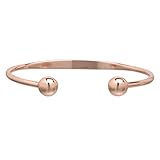 Pulseras de corazón para mujer, brazalete de cobre, brazalete ajustable abierto, anillo para mujeres y hombres, talla única, Cobre