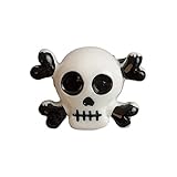 Horquilla para el pelo con diseño de calavera punk para mujer, diseño de calavera, 5 pinzas para el pelo de calavera