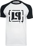 Linkin Park LP Logo Hombre Camiseta Blanco-Negro L 100% algodón Regular