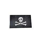 Stormflag Bandera Pirata Cabeza DE Muerte 90x150cm - Bandera con Calavera 3x5ft poliéster 90g, 2 ojales de metal costura doble con ojal