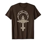 Luna creciente alternativa con cruz gótica Camiseta