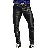 2023 Pantalones de Cuero Hombre Verano Casual Moda Deportivos PU Pants Gótico Punk Jogging Pantalon Fitness Slim Fit Pantalones Largos Moto Ropa de Hombre