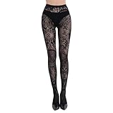 Generisch Calcetines hasta la rodilla de Halloween para mujer, medias góticas de malla con diseño de encaje con lazos, medias huecas, accesorios de disfraz de cosplay, medias de bailarina para mujer