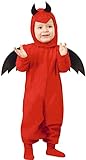 FIESTAS GUIRCA Disfraz de Diablito Rojo con Alas - Mono Rojo Diablo - Disfraz Halloween Niño 2-3 Años