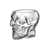 Lbvzxkad Juego de Vasos de Cristal con Forma de Calavera para Halloween, Copas de Vino Transparentes para Cócteles, Whisky y Zumos, Ideales para Decoraciones y Regalos de Fiesta