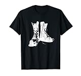 Botas de combate desgastadas Grunge Punk Rocker Camiseta
