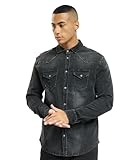 Brandit Riley Denim Shirt Long Sleeve, color: black, size: L