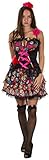 Brandsseller Disfraz de mujer para el Día de Muertos, Halloween, carnaval, despedida de soltera, multicolor, talla S/M