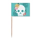 Bandera de México con calavera muerta para decoración de fiestas