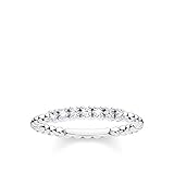 Thomas Sabo Anillo bolas con piedras blancas plata de ley 925 TR2323-051-14-60