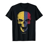 Camiseta Calavera con Bandera de Colombia Cráneo Camiseta