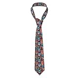 SMAZDFXX Corbata con estampado de calaveras de azúcar para hombre, ideal para uso formal, de negocios, trabajo, informal, boda, fiesta, banquete, disfraz