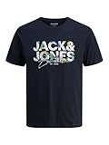 JACK & JONES Male Logo T-Shirt Jjgeplas tee SS Crew Neck, Sky Captain, XL Hombres