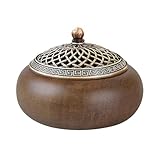 Soporte para conos de incienso, soporte para varillas de incienso con cubierta de latón para decoración del hogar, decoración zen, herramientas de meditación, herramientas de yoga