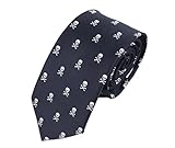 Corbatas de boda para hombre, de moda, corbata estrecha, de 5 cm, de poliéster, corbata de lazo, estilo informal, diseño de calaveras, bicicletas, color azul