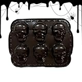 Genérico Utensilios para Hornear de Calavera de Halloween, Molde Seguro de Aluminio para Tarta Calavera, Molde de Calaveras Embrujada, Moldes para Hornear Calaveras, para Pizza, Magdalenas, Chocolate