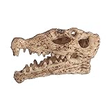 ZIDDAR Adornos de calavera en miniatura para pecera, acuario artificial, miniatura para reptiles, decoración de dibujos animados pequeños
