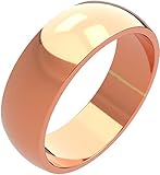 Aranato Anillo de cobre puro ancho sin imanes 7 mm, Cobre