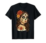 La Catrina Día de los Muertos De Los Muertos Mujer Calavera de Azúcar Camiseta
