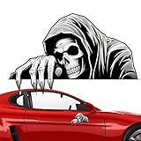 Dewireaey Calcomanía Para Espejo Retrovisor De Coche - Vinilo Decorativo De Calavera Para Ventanas De Auto,Accesorios Exteriores Impermeables Y Resistentes Para Camión O