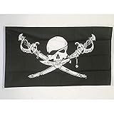 AZ FLAG - Bandera Pirata Brethren Of The Coast - 150x90 cm - Bandera Con Calavera 100% Poliéster Con Ojales de Metal integrados - 110g - Colores Vivos Y Resistente A La Decoloración