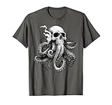 Monstruo marino náutico con diseño de calavera de pulpo con calavera de Kraken de Cthulhu Camiseta