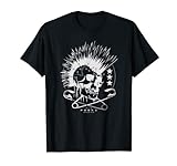 Calavera punk con imperdibles Camiseta