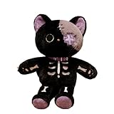 Niktule Peluche de Gato Calavera | Lindo Juguete de Peluche para Gatos | Juguete de Figura de Animal de Peluche de Anime de 15 Pulgadas, Animales de Peluche de Gato de Calavera Lindo gótico, Regalo