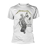 Metallica Justice Hombre Camiseta Blanco M 100% algodón Regular