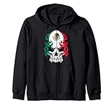 Bandera de México - Estilo tribal de calavera mexicana - Hecho En México Sudadera con Capucha