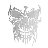 iSpchen Pegatina de Calavera de Halloween, Pegatina Reflectante Creativa Para Coche, Resistente Al Agua, Con Personalidad divertida, Calavera, Para decoración de Puertas y Ventanas, 23 × 28cm