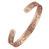 Jeracol 12 pulseras de cobre ultra resistentes, 99.99% cobre puro sólido, pulseras magnéticas con caja de regalo (árbol de la vida)