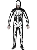 Funidelia | Disfraz de esqueleto para hombre Esqueleto, Calavera, Terror - Disfraz para adultos y divertidos accesorios para Fiestas, Carnaval y Halloween - Talla M - Negro