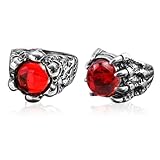 HDGSAFD 2 Piezas De Anillo De Gema, Anillo De Calavera, Joyas Personalizadas, Anillo Personalizado para Hombres, Anillo Creativo De Metal, Joyería De Vestir.
