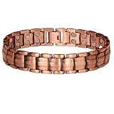 Pulsera De Cobre Para Hombres | Pulseras De Cobre Sólido Con Imanes Potentes | Accesorios de Joyería de Moda para Deporte Diario Gimnasio Running Tenis Padres Adultos Mayores
