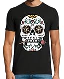 latostadora Camiseta Manga Corta Calavera Mexicana para Hombre - Negro L - Ref. 2437862-P